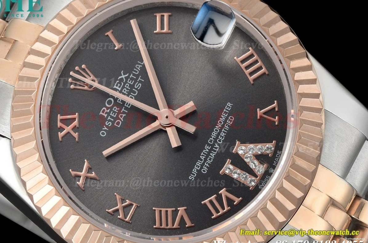 28mm SS RG Datejust MY8215 GDF Rmn Grey 0511